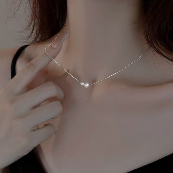 Trending Silver-Plated Pearl Necklace - Image 2
