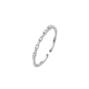 Delicate Diamond-Accented Slim Ring